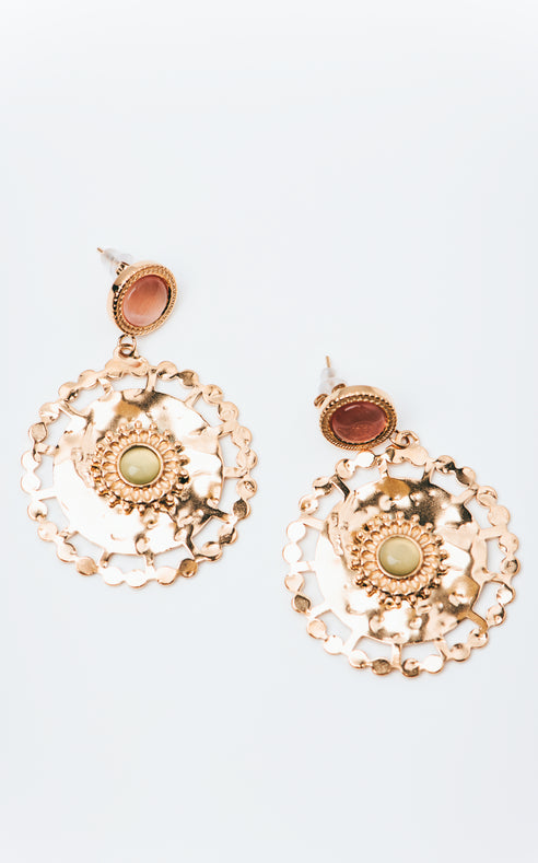 Mashni- Opal Sunburst Earrings