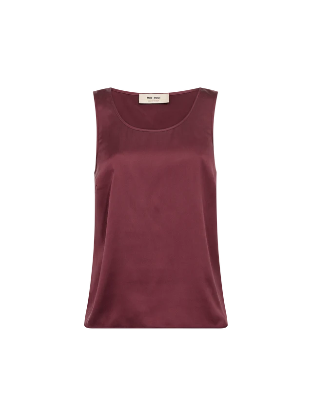 Mos Mosh- Astrid Silk Tank in Port Royale