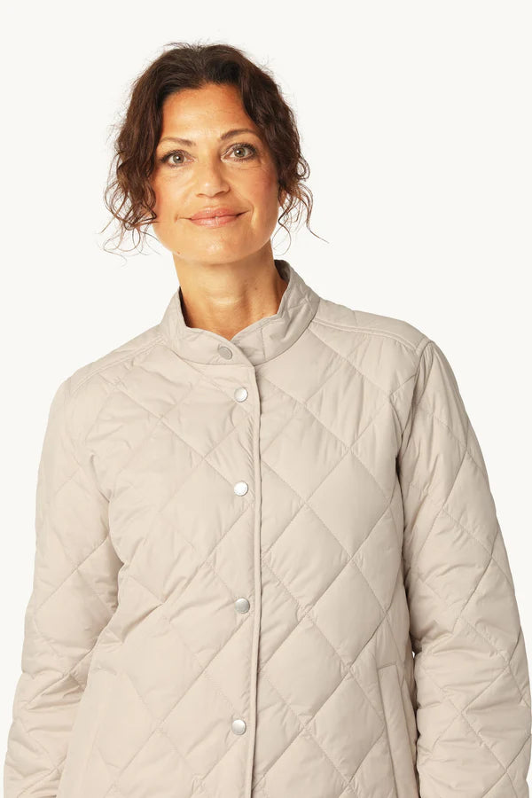 Ilse Jacobsen- Quilted Shirt Jacket in Light Camel