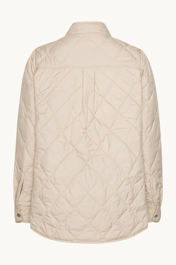 Ilse Jacobsen- Quilted Shirt Jacket in Light Camel