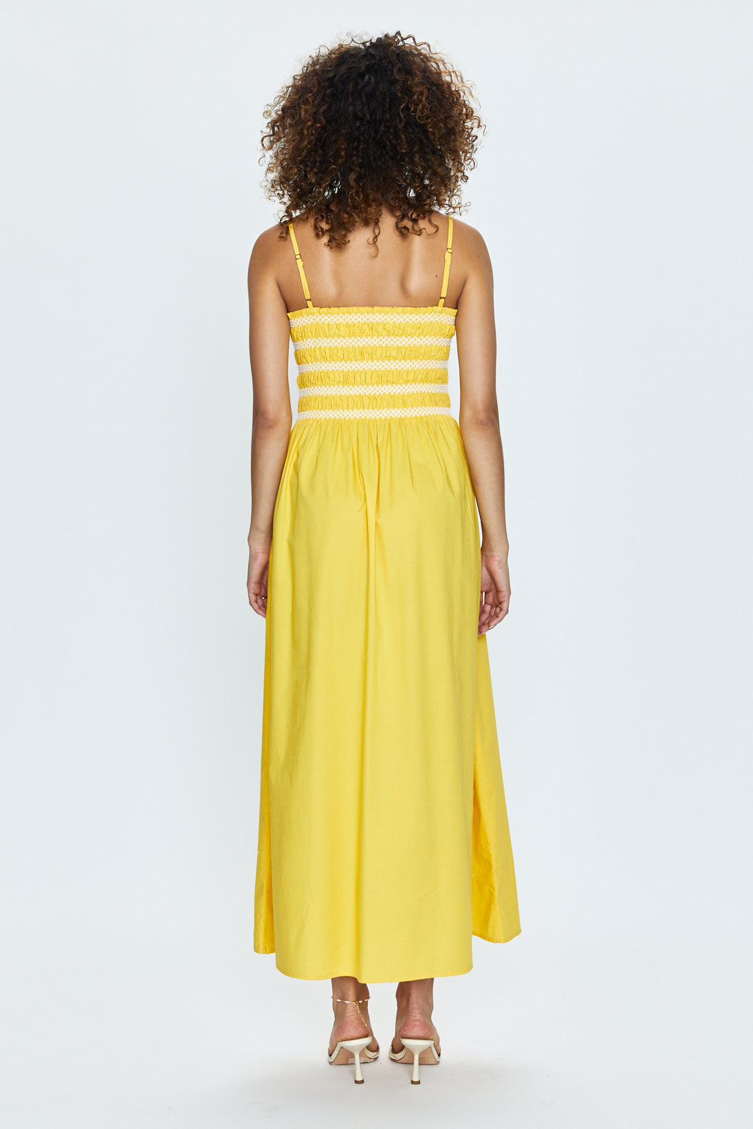 Pistola - Bianca Shirred Bodice Dress in Dandelion