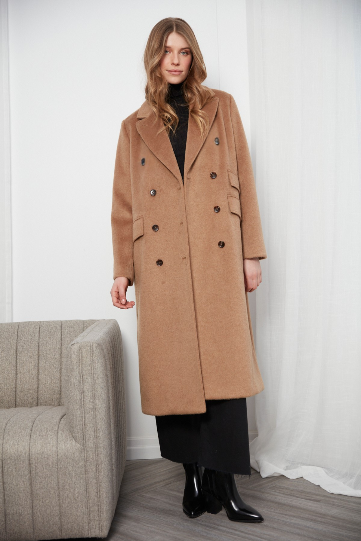 Adrøit Atelier- Bennett Wool Coat in Camel