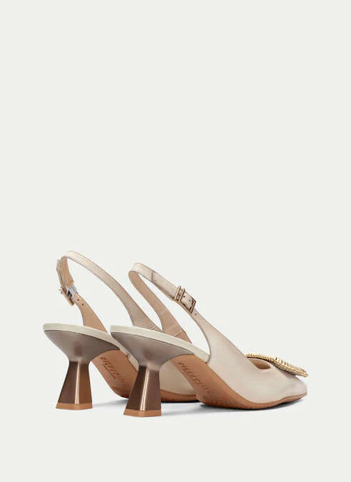 Hispanitas- Nova Raffia Ornament Slingback in Soho Latte