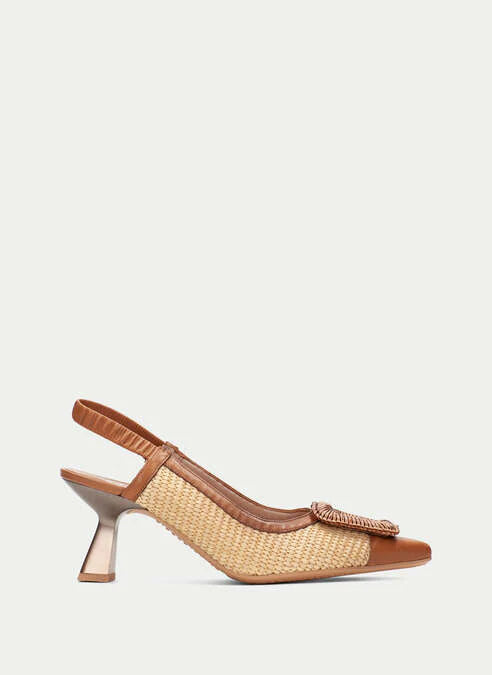 Hispanitas- Nova Raffia Slingback in Soho Cuoio