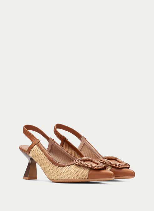 Hispanitas- Nova Raffia Slingback in Soho Cuoio