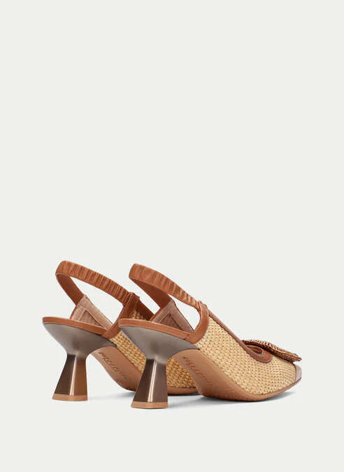 Hispanitas- Nova Raffia Slingback in Soho Cuoio