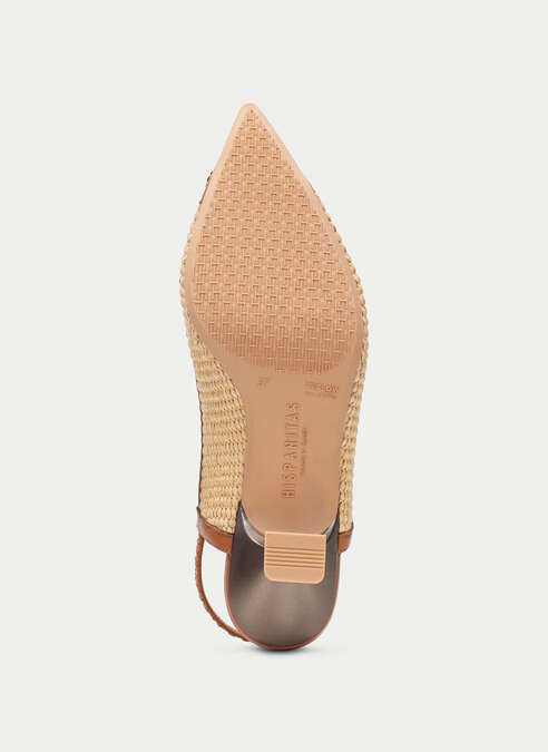 Hispanitas- Nova Raffia Slingback in Soho Cuoio