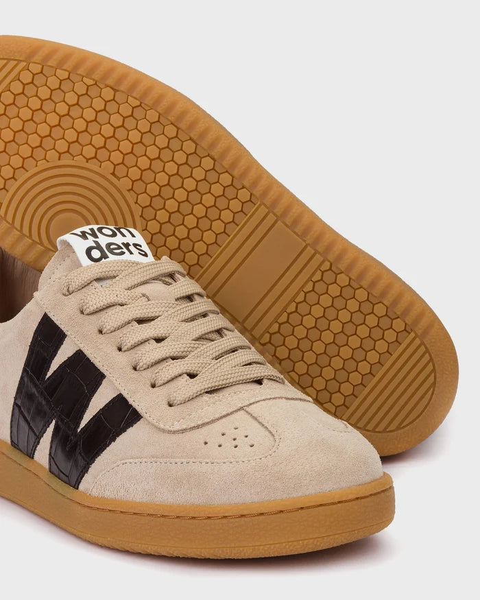 Wonders- Sneaker in Trend Beige Austral Negro