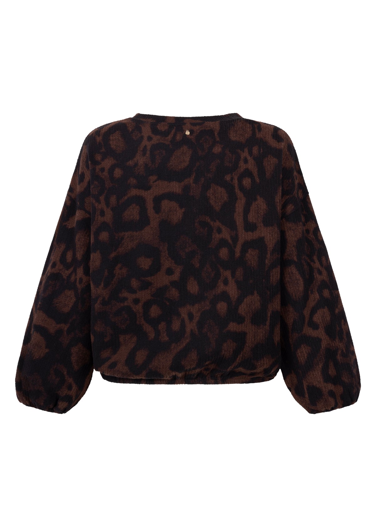 Tramontana- Top Shadow Dots Sweater in Black Brown Print