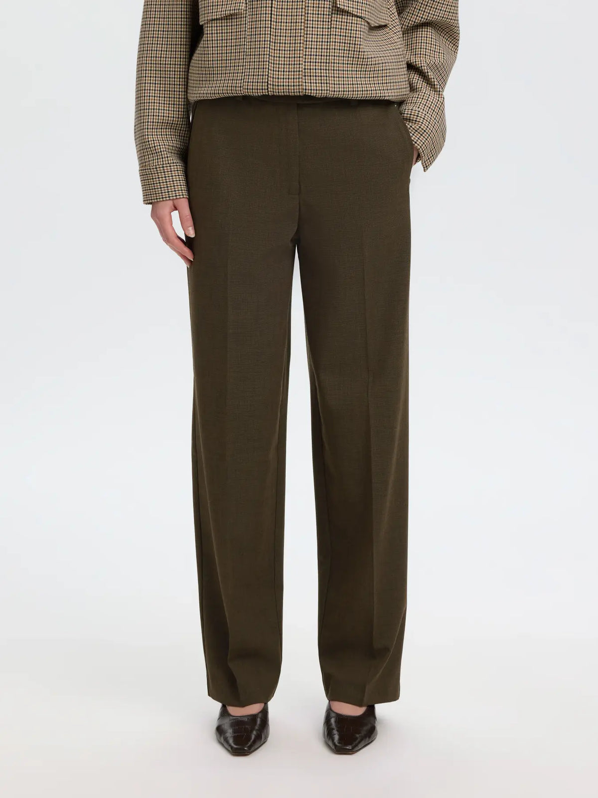Selected- Relaxed Fit Trousers in Delicioso