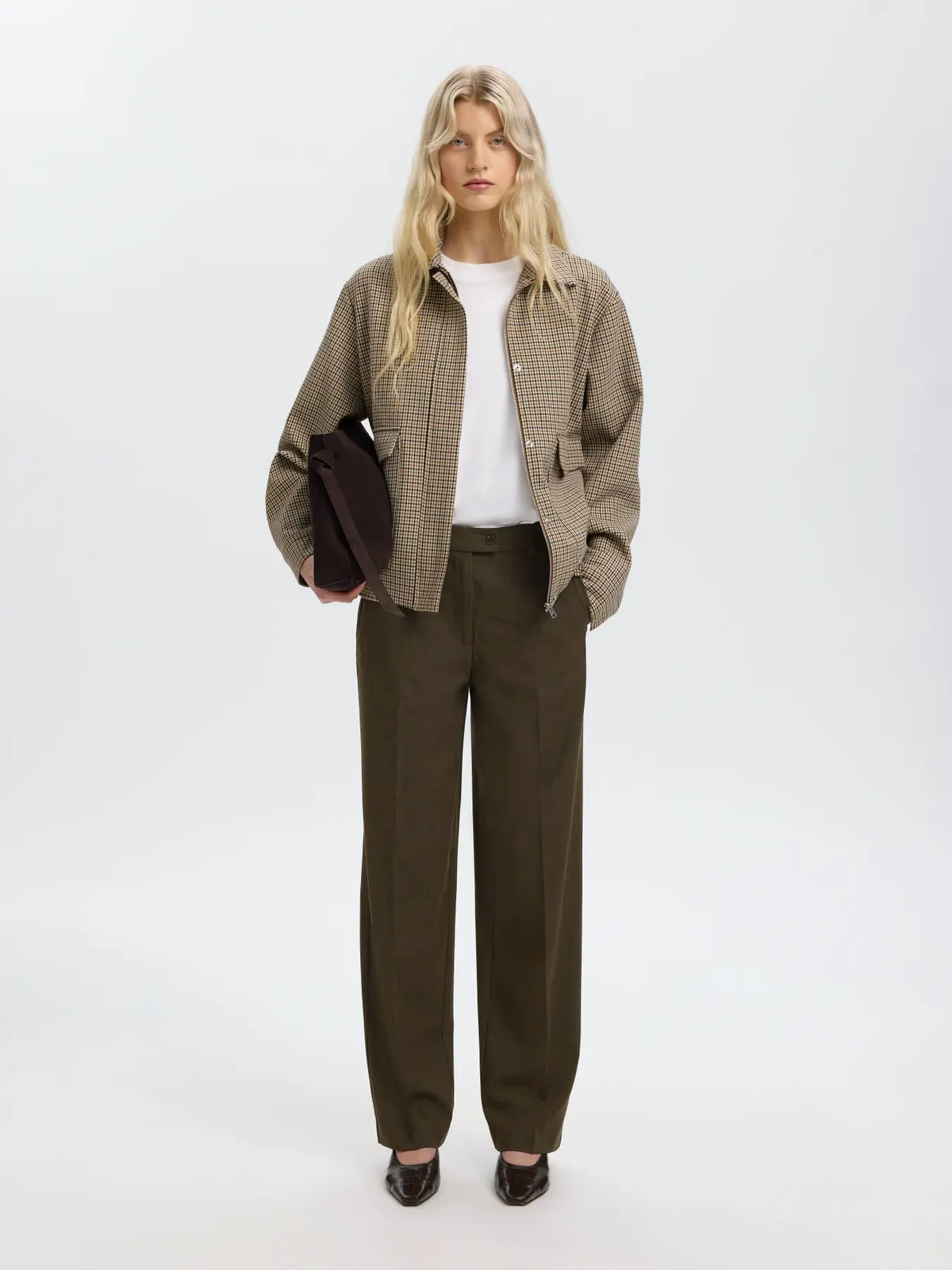 Selected- Relaxed Fit Trousers in Delicioso