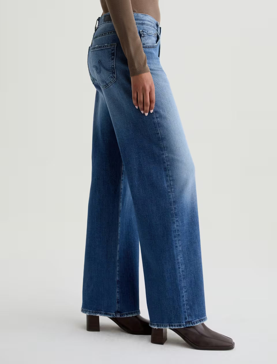 AG Jeans- Adria Low-Rise Wide Leg in Headline