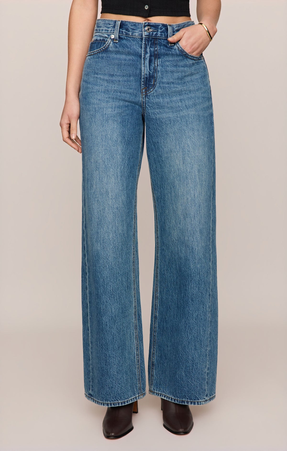 Z SUPPLY- The Head Turner High-Rise Wide Denim in Hush