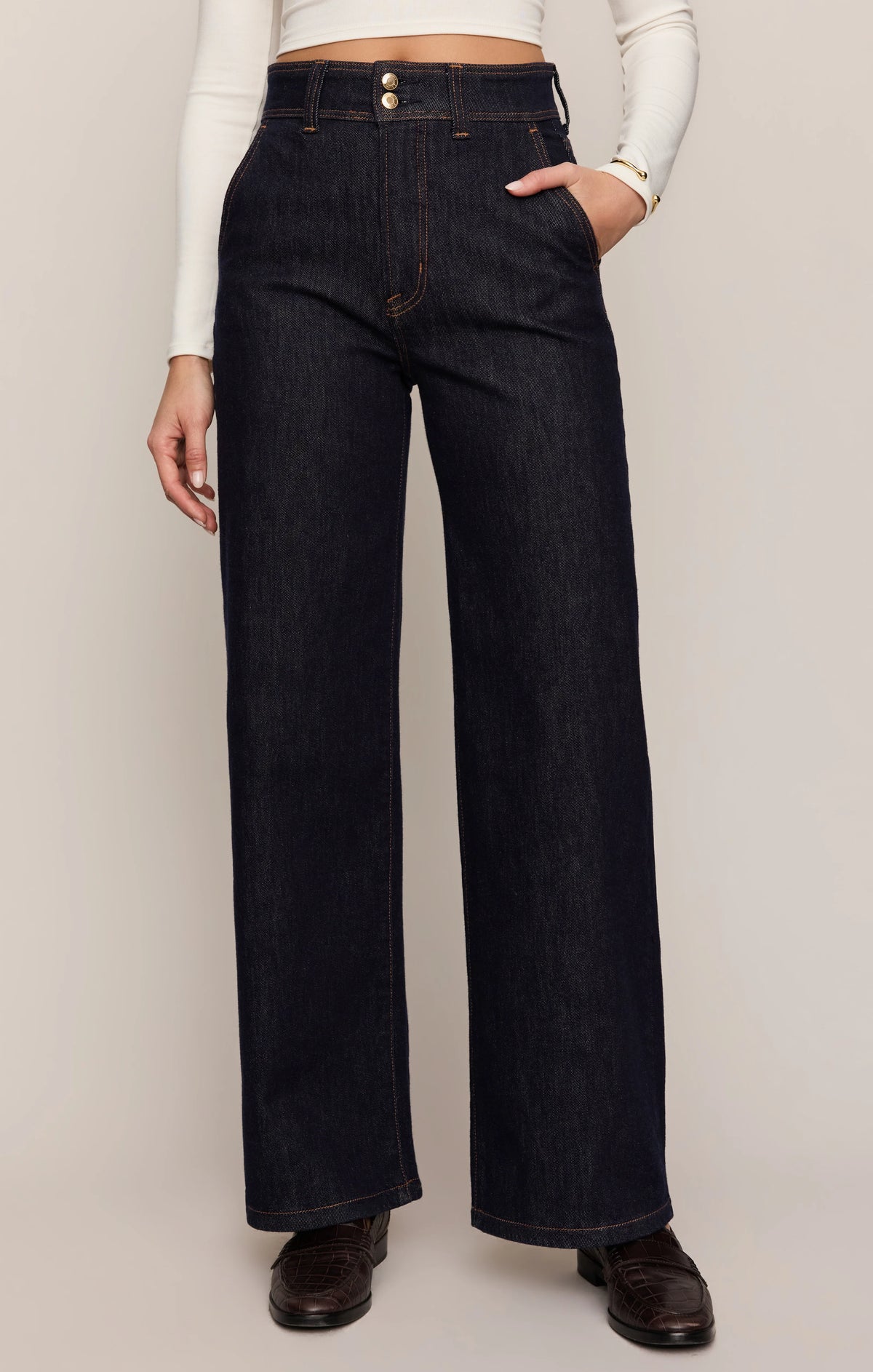 Z SUPPLY- The Atelier High-Rise Trouser Denim in Midnight Air