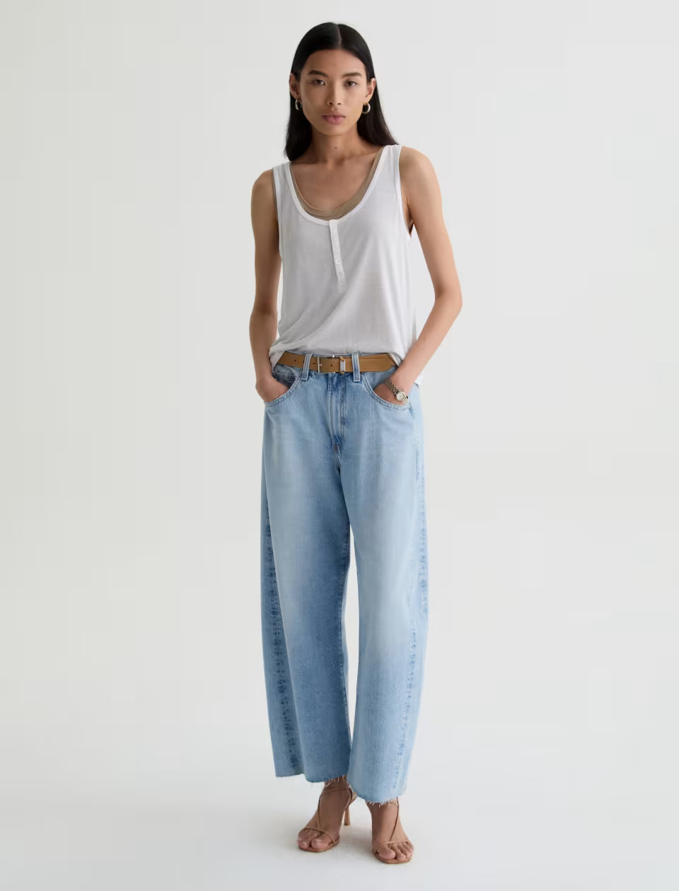 AG Jeans- Hattie High Rise Barrel Crop in Gesture