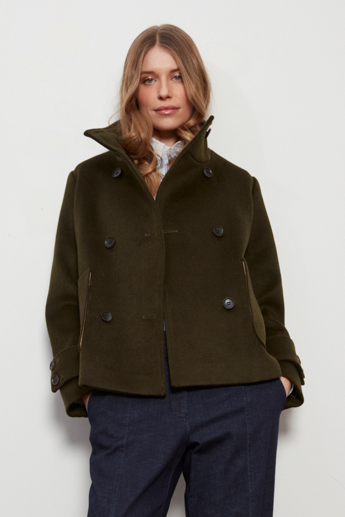 Adrøit Atelier- Dakota Wool Jacket in Dark Olive