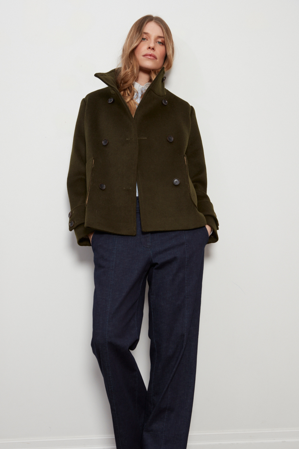 Adrøit Atelier- Dakota Wool Jacket in Dark Olive