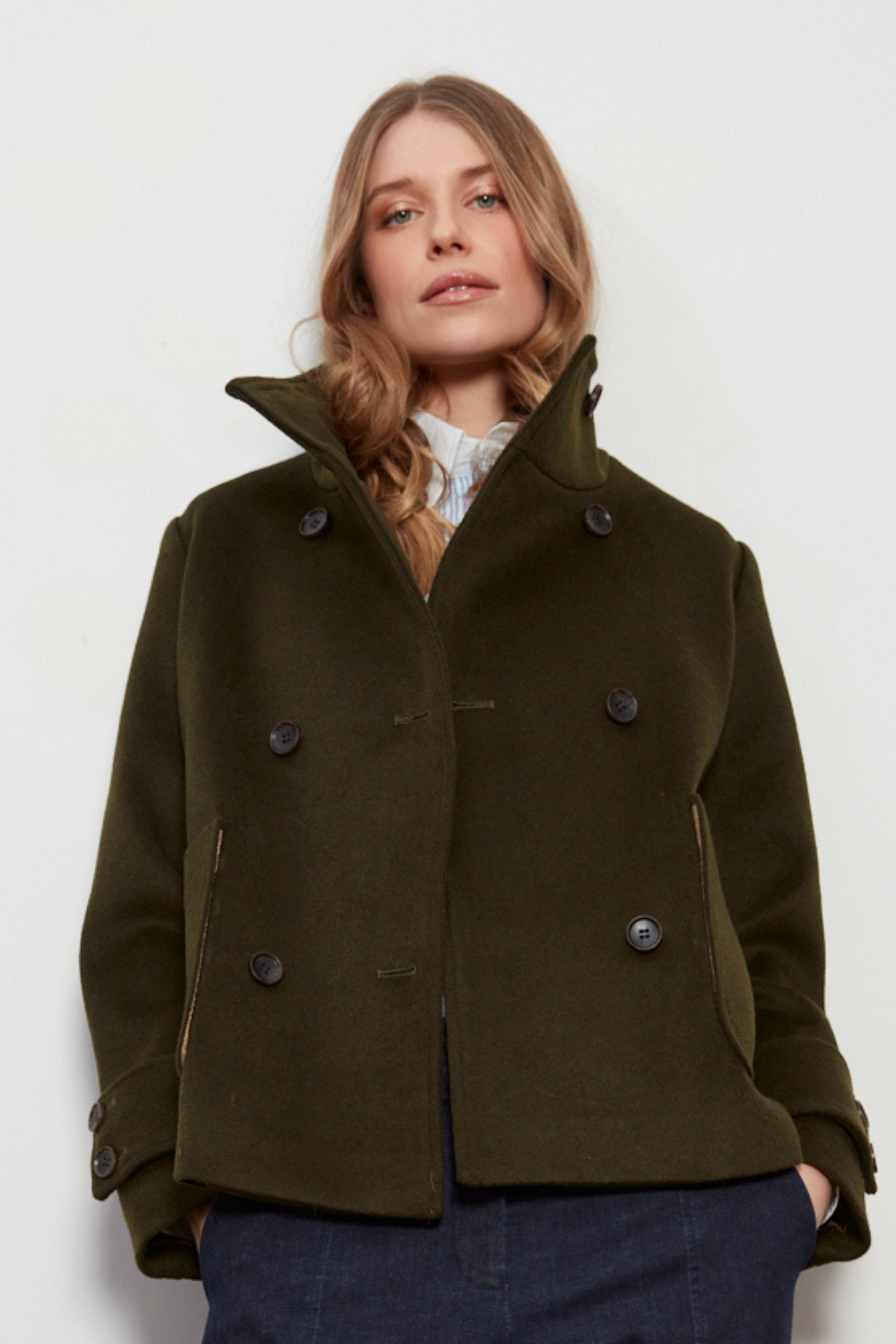 Adrøit Atelier- Dakota Wool Jacket in Dark Olive