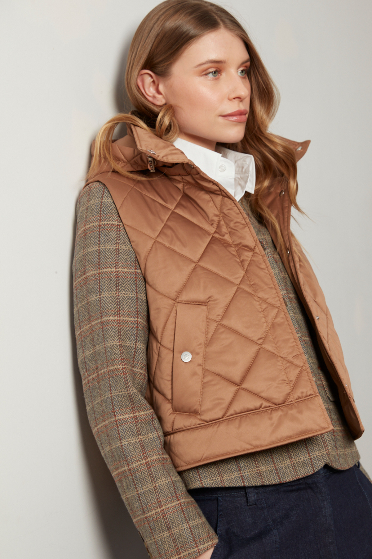 Adrøit Atelier- Daniela Quilted Vest in Bronze