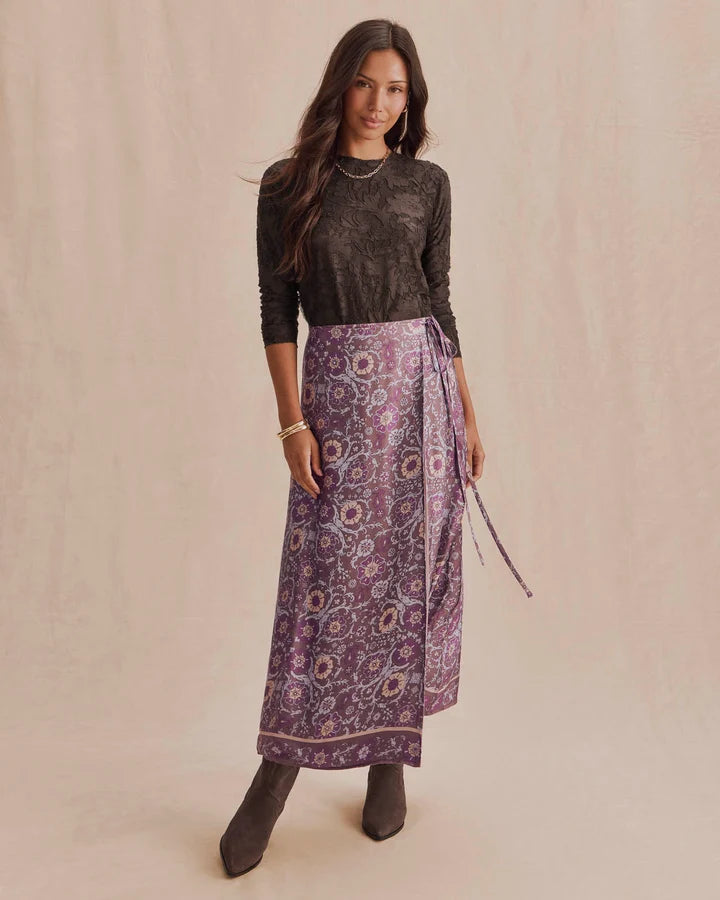 Splendid- Cecelia Floral Long Sleeve Tee in Java