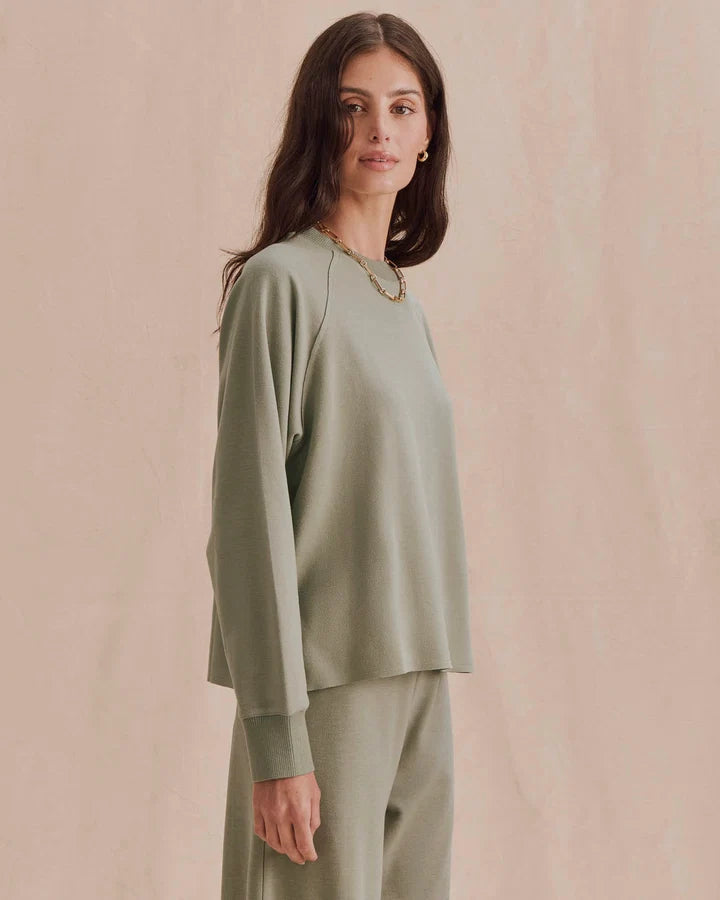 Splendid- Winslow Raglan Top in Eucalyptus