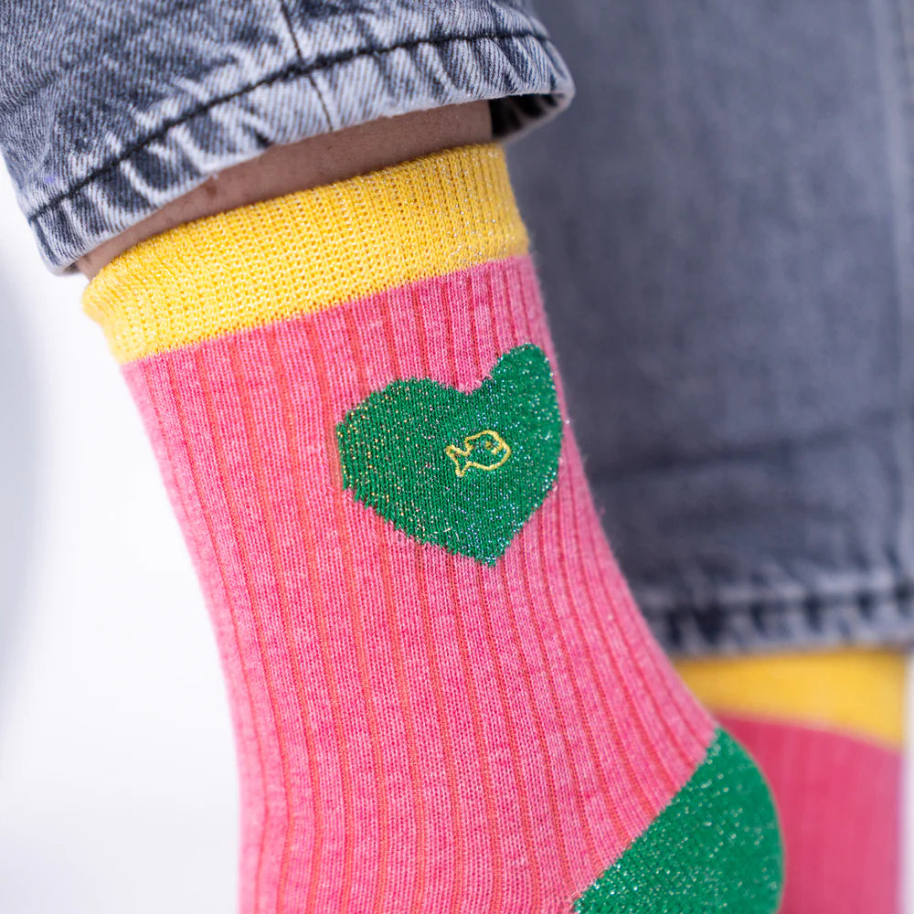 BILLYBELT - Combed Cotton Socks in Pink