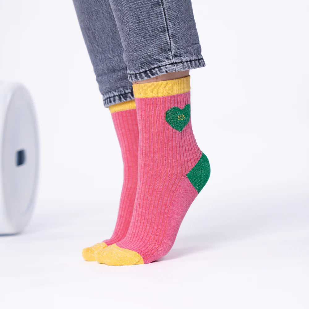 BILLYBELT - Combed Cotton Socks in Pink