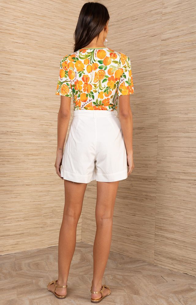 Hale Bob- Agatha Printed T-Shirt in Orange