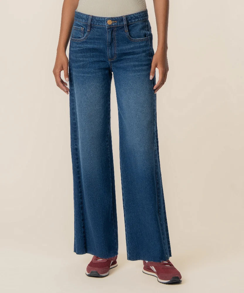 KUT From The Kloth- Meg High Rise Wide Leg Long in Curator