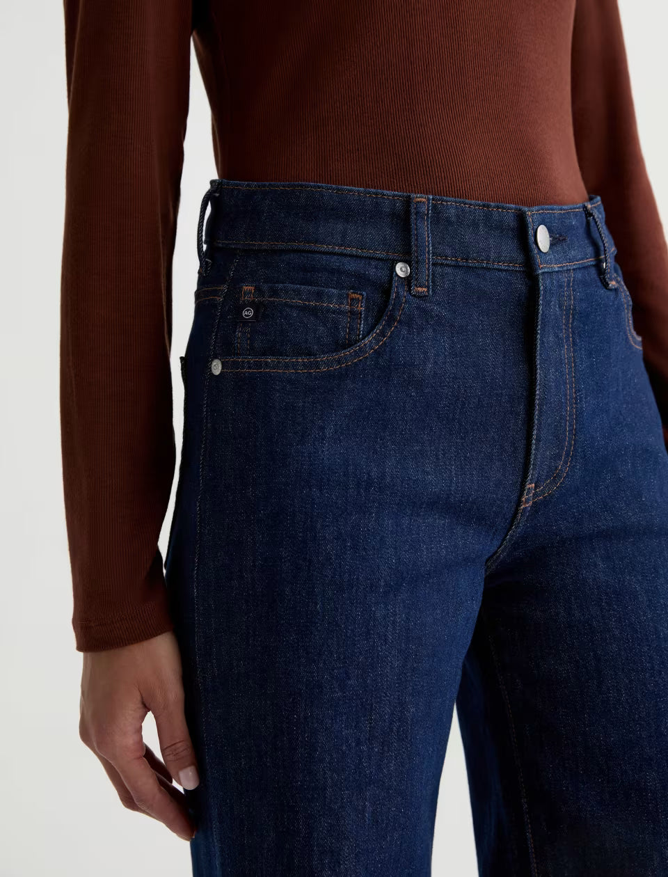 AG Jeans- Saige Mid Rise Wide Leg in Azar