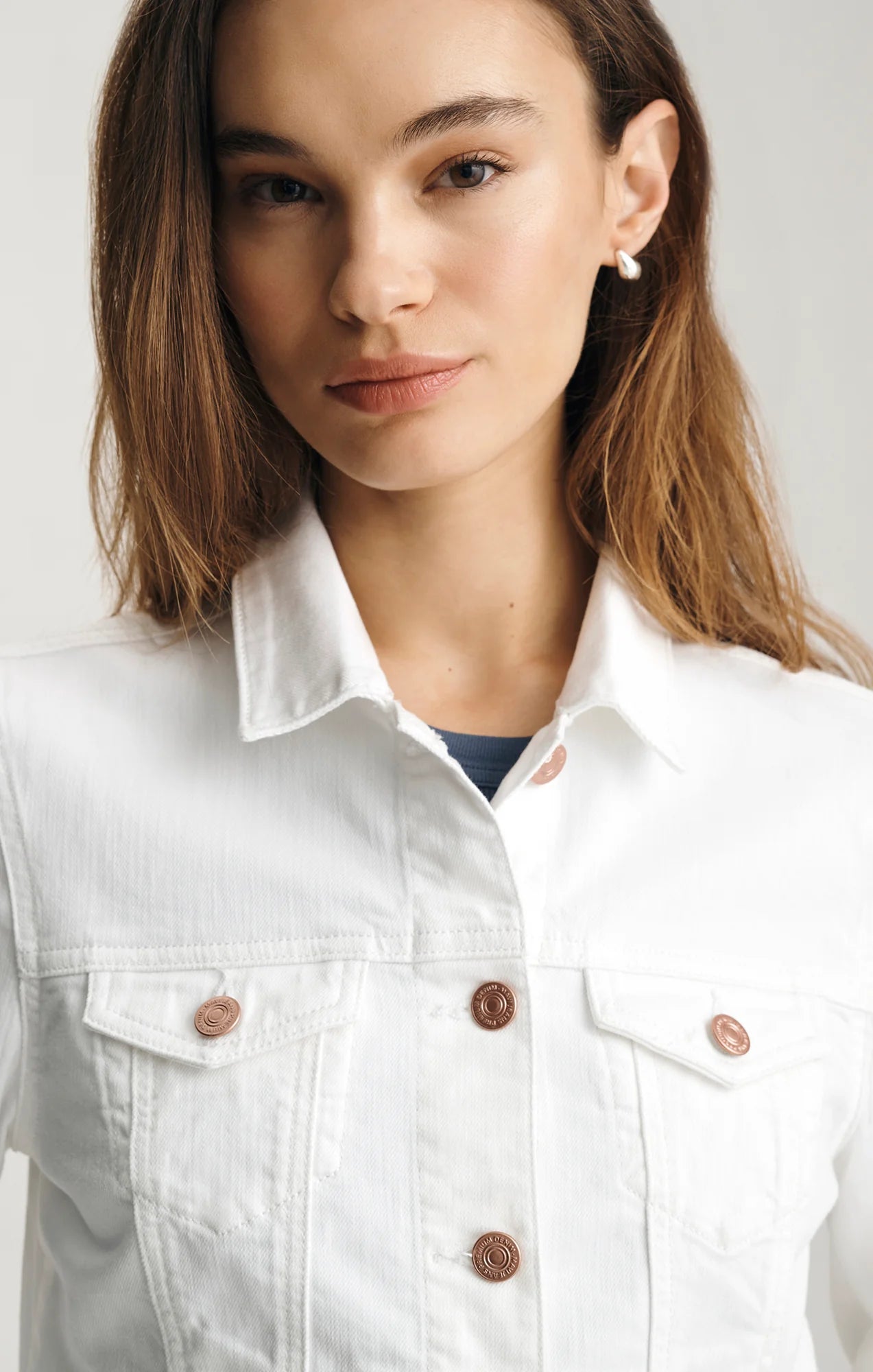 Mavi- Samantha Denim Jacket in White Flex