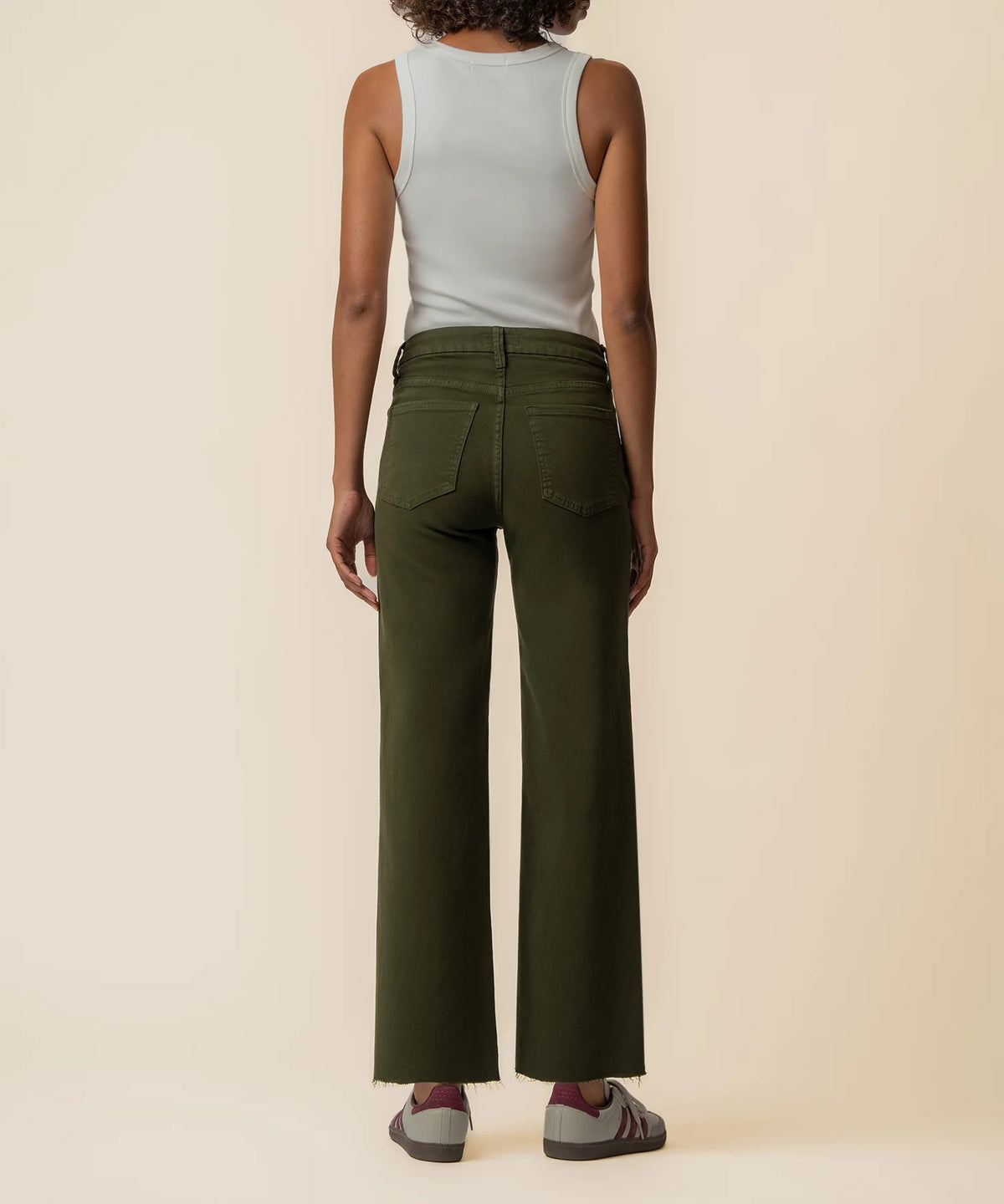 KUT From The Kloth- Meg High Rise Wide Leg in Tuscan Olive
