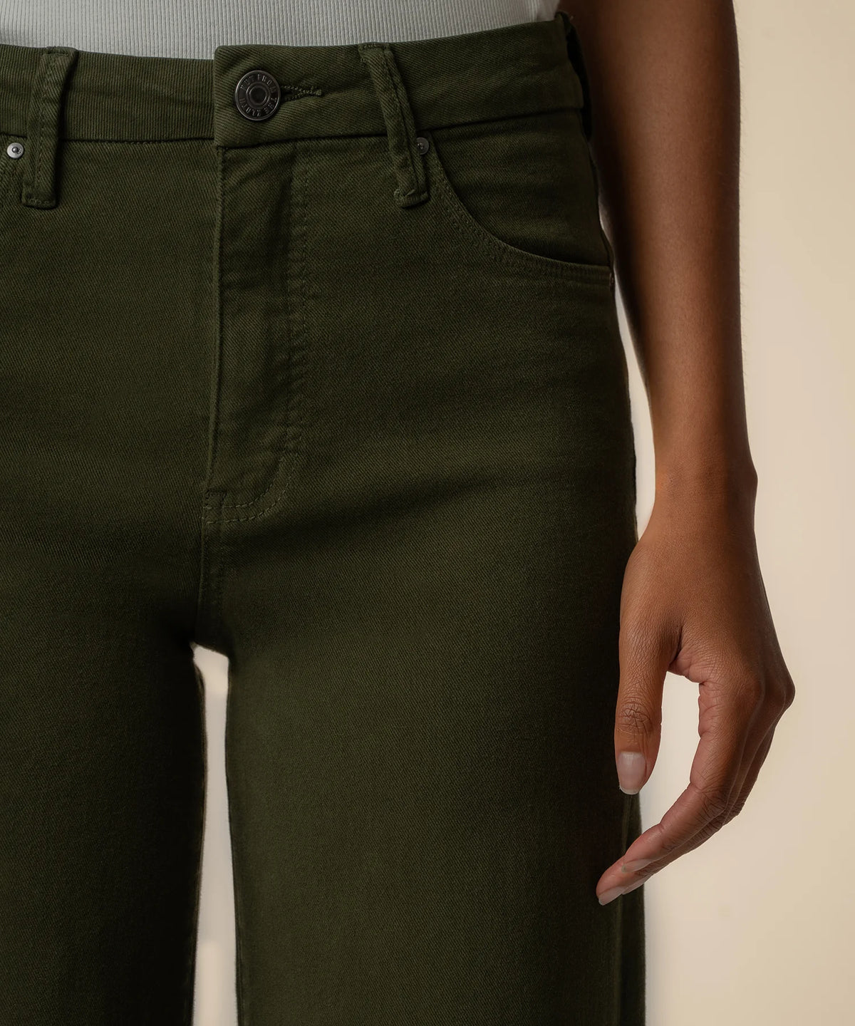 KUT From The Kloth- Meg High Rise Wide Leg in Tuscan Olive