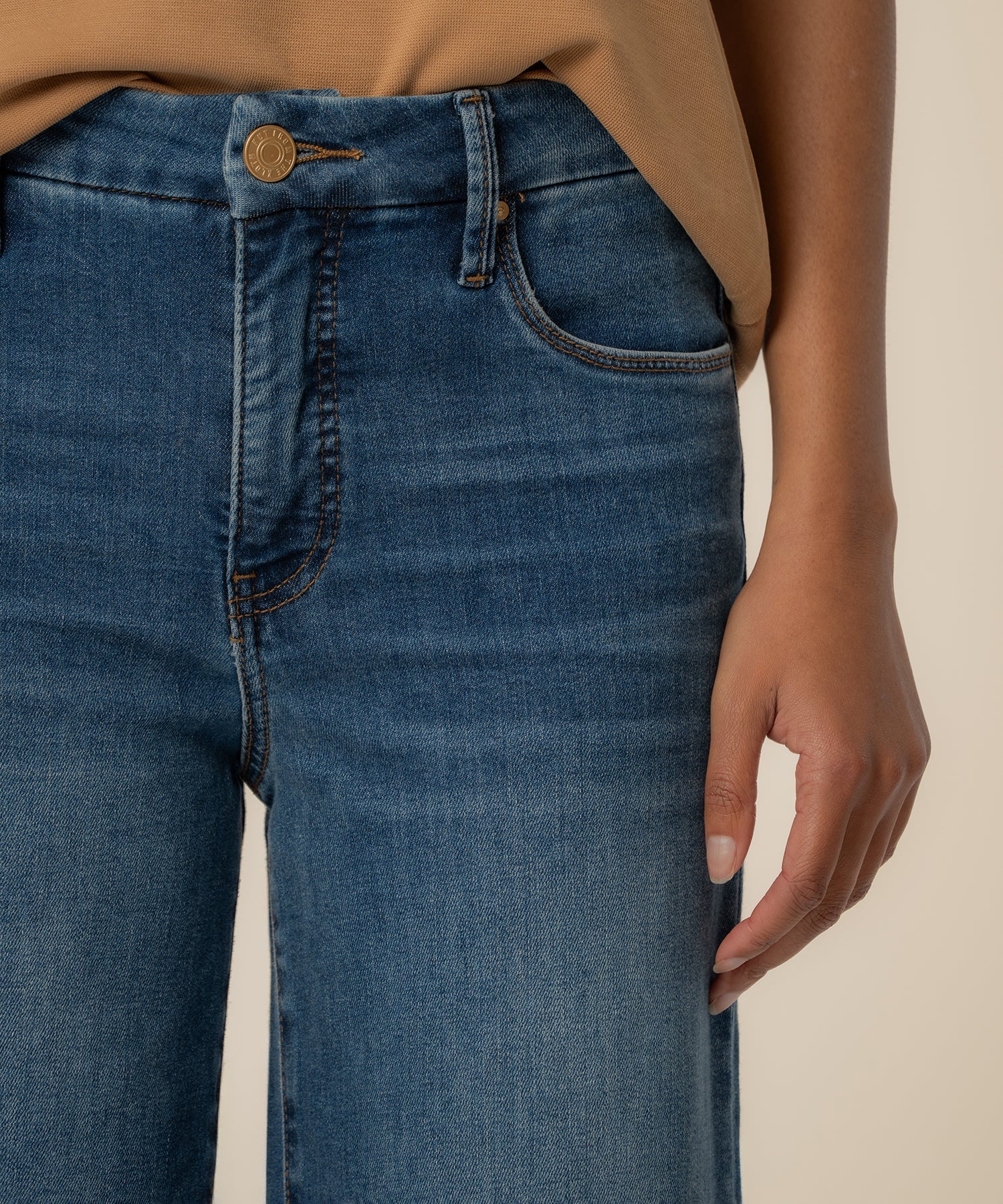 KUT From The Kloth- Meg High Rise Wide Leg Long in Rad