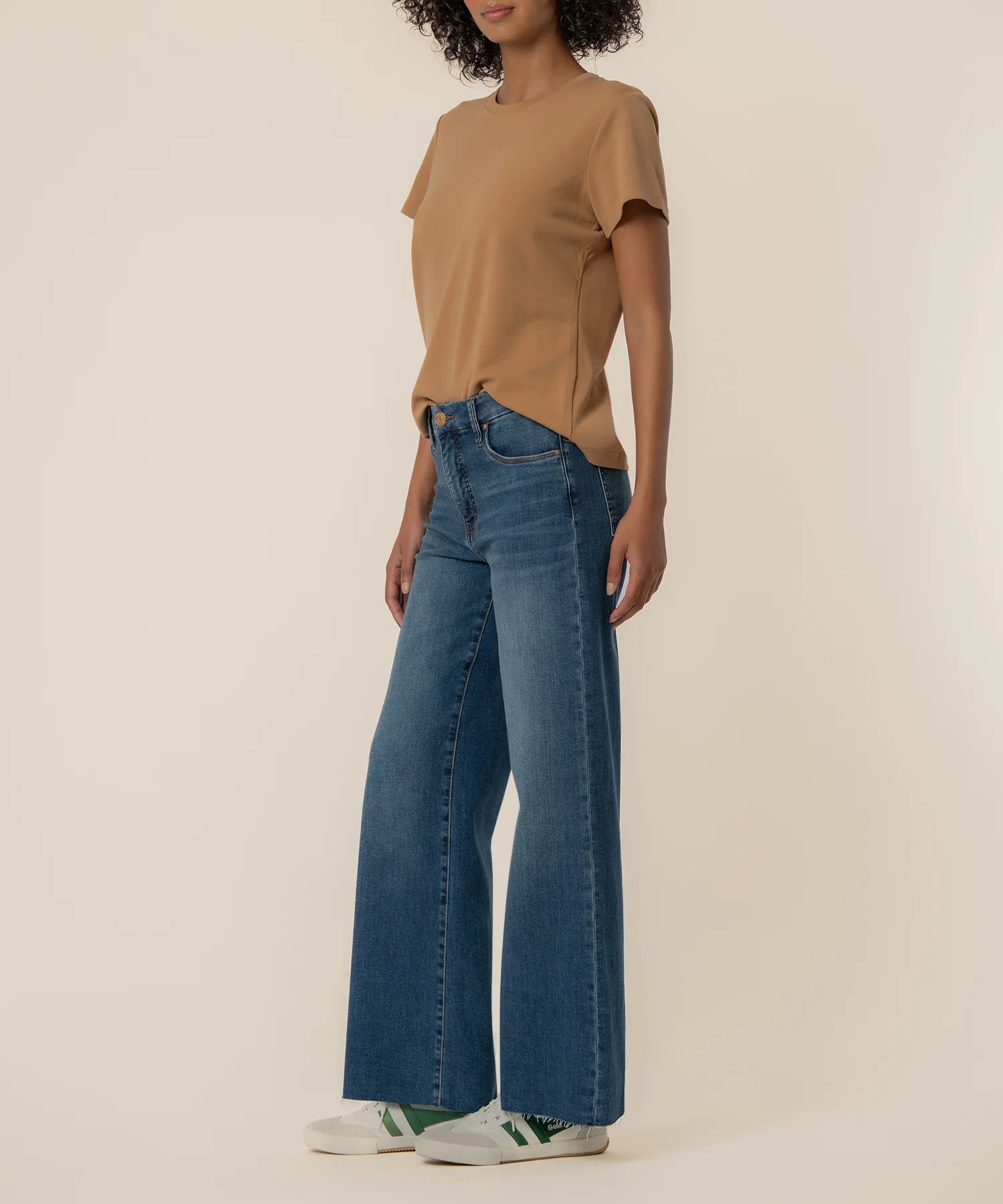 KUT From The Kloth- Meg High Rise Wide Leg Long in Rad