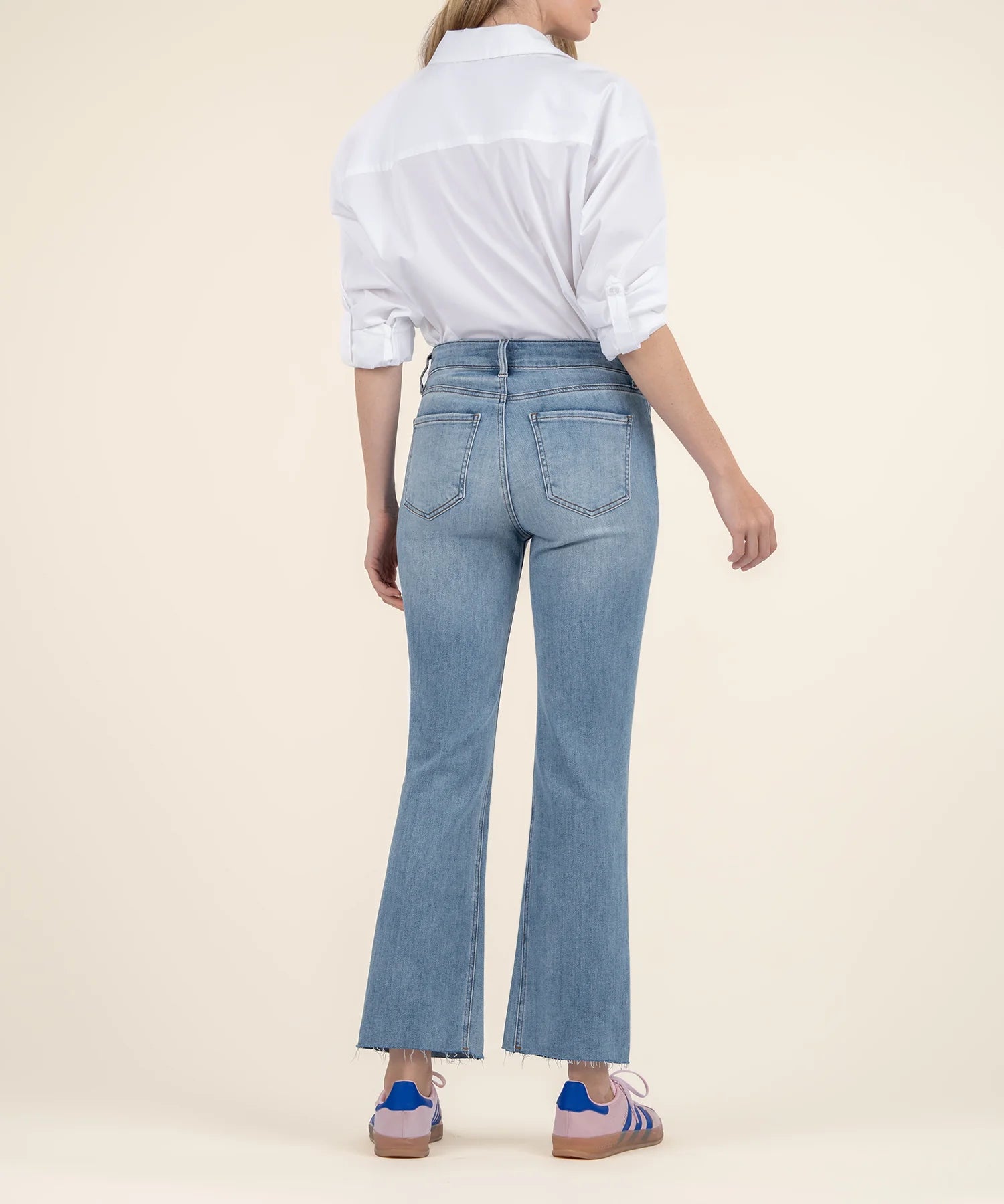 KUT From The Kloth- Kelsey High Rise Ankle Flare in Honest