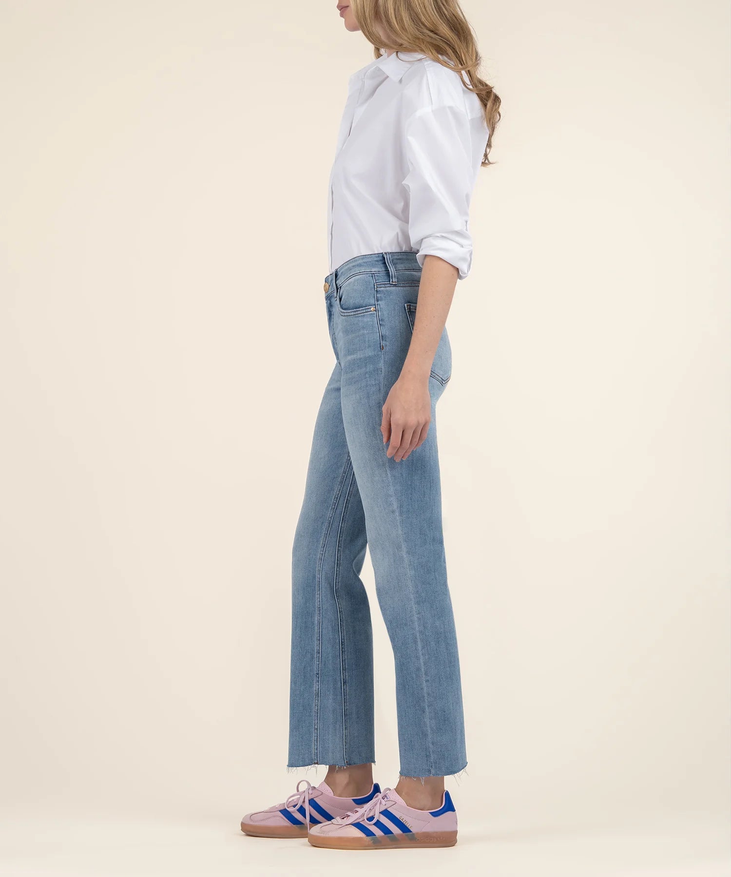 KUT From The Kloth- Kelsey High Rise Ankle Flare in Honest