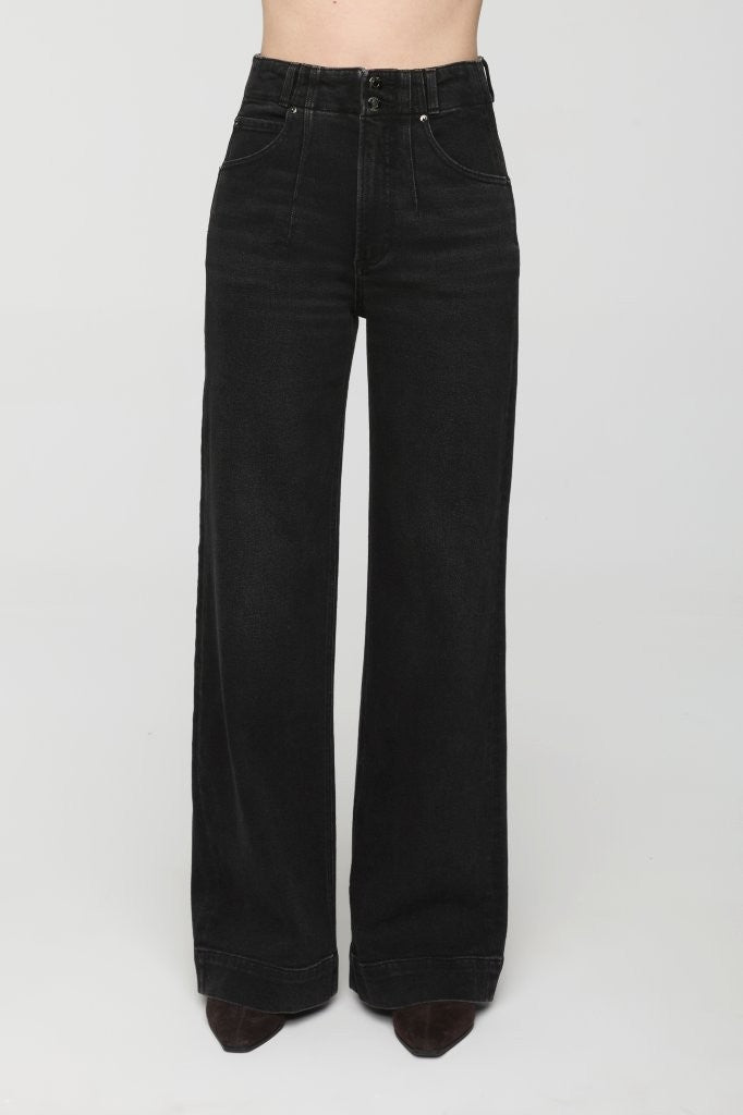Pistola- Lana High Rise Ultra Wide Leg Jean in Jetset