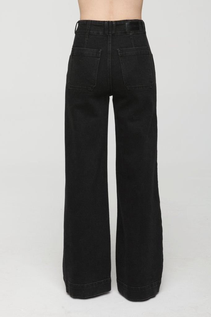 Pistola- Lana High Rise Ultra Wide Leg Jean in Jetset