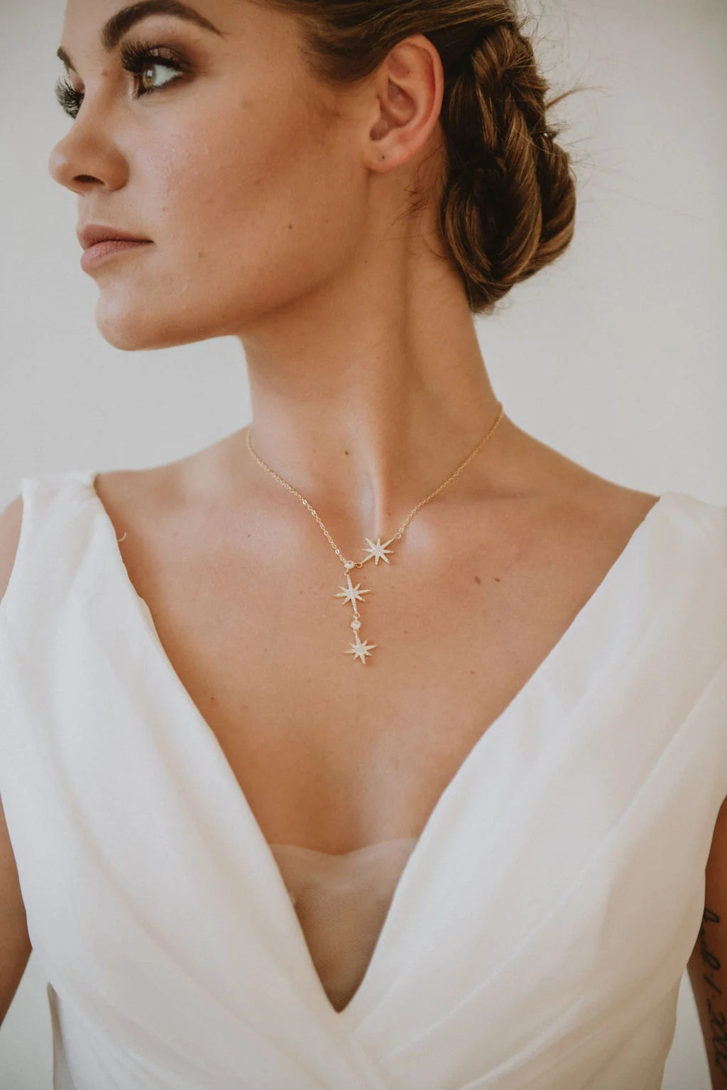 Luna + Stone - Lyra Necklace in Gold