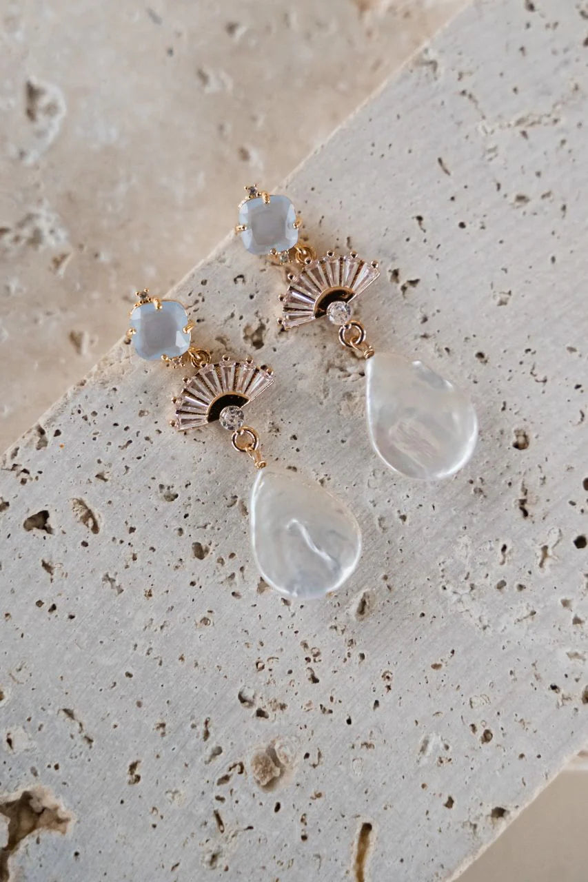 Luna + Stone- Amalfi Earrings in Blue