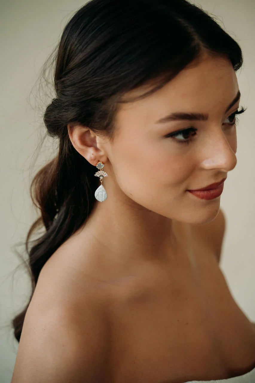 Luna + Stone- Amalfi Earrings in Blue