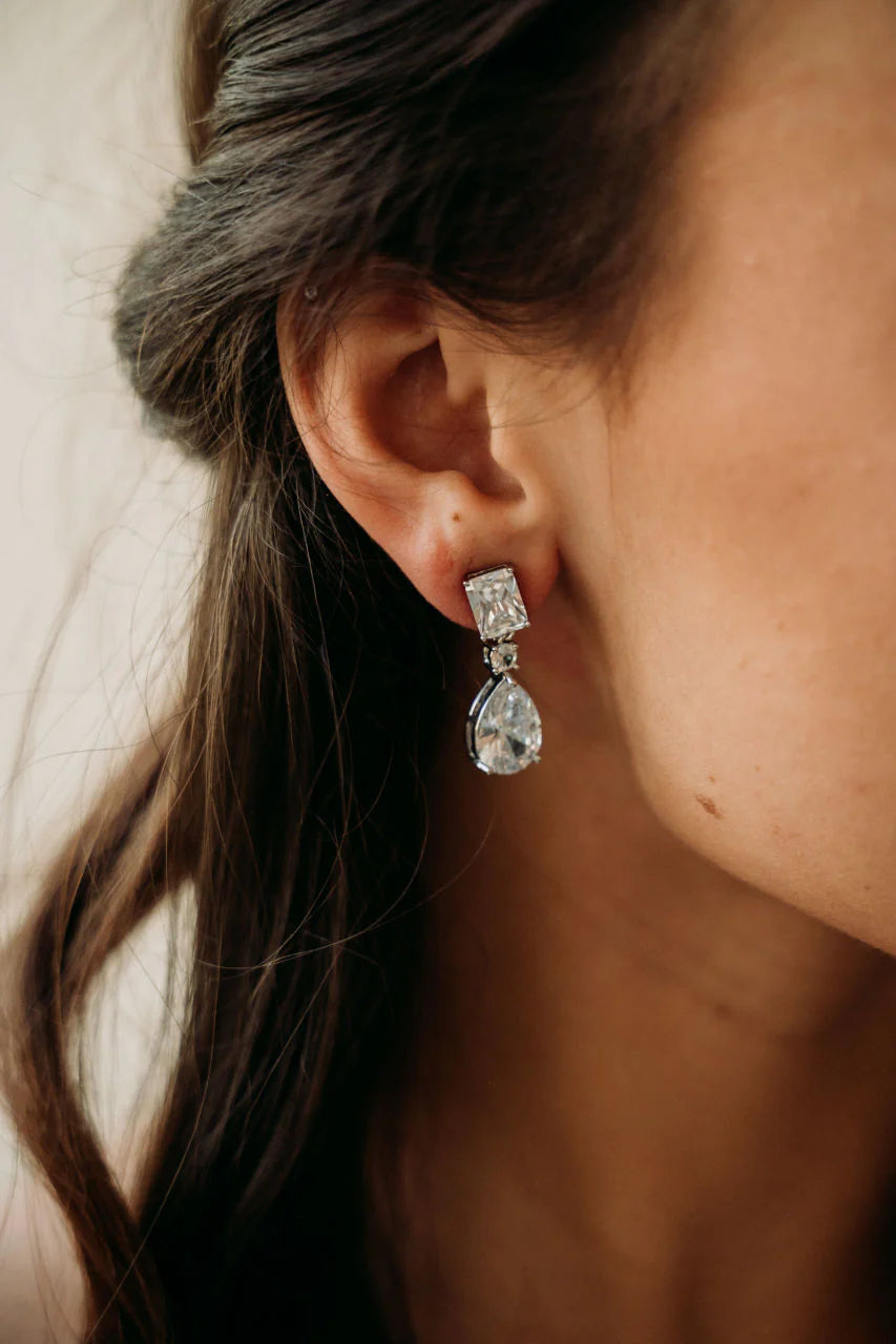 Luna + Stone- Lola Earrings in Silver
