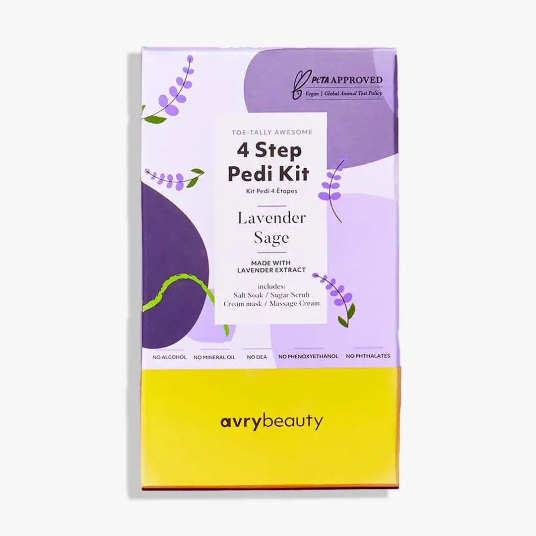 AvryBeauty- 4 Step Pedi Kit in Lavender Sage