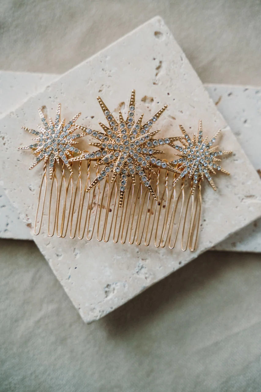 Luna + Stone - Star Hair Comb in Gold