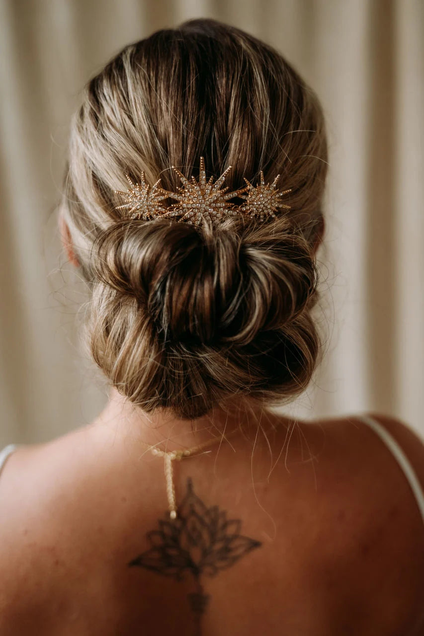 Luna + Stone - Star Hair Comb in Gold