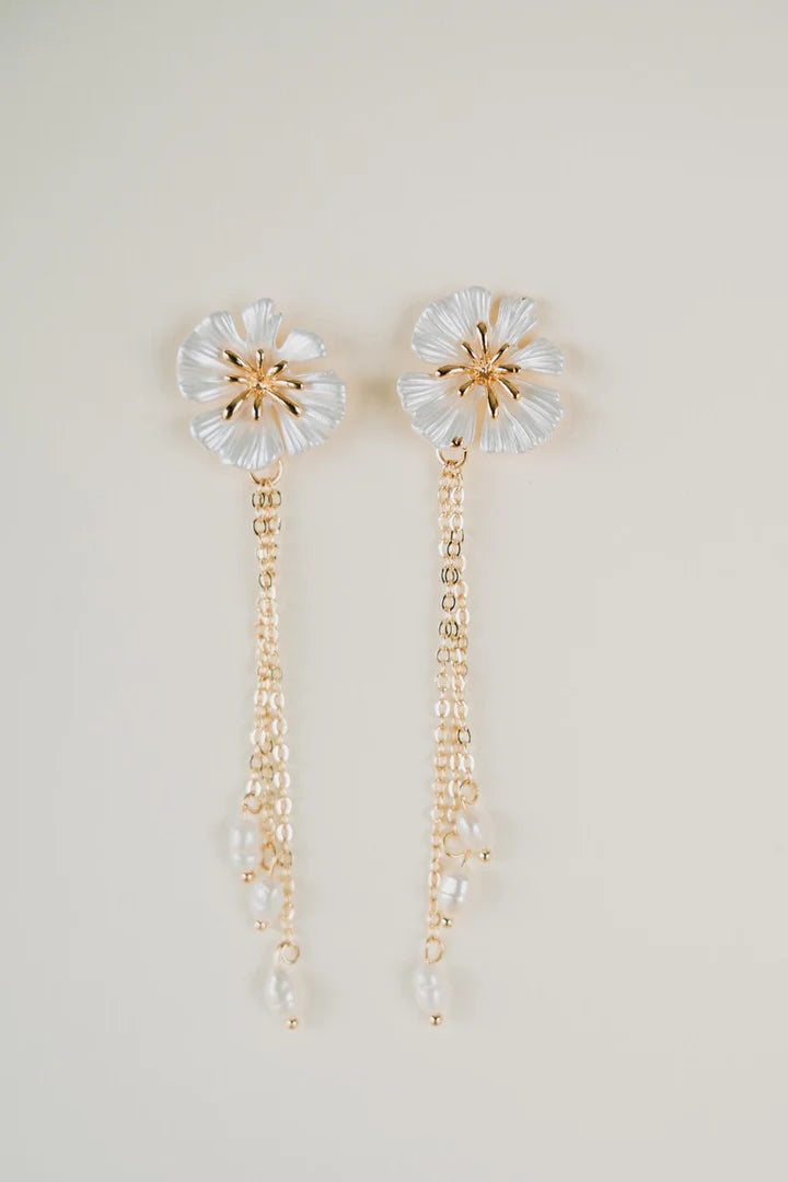 Luna + Stone- Peony Earrings