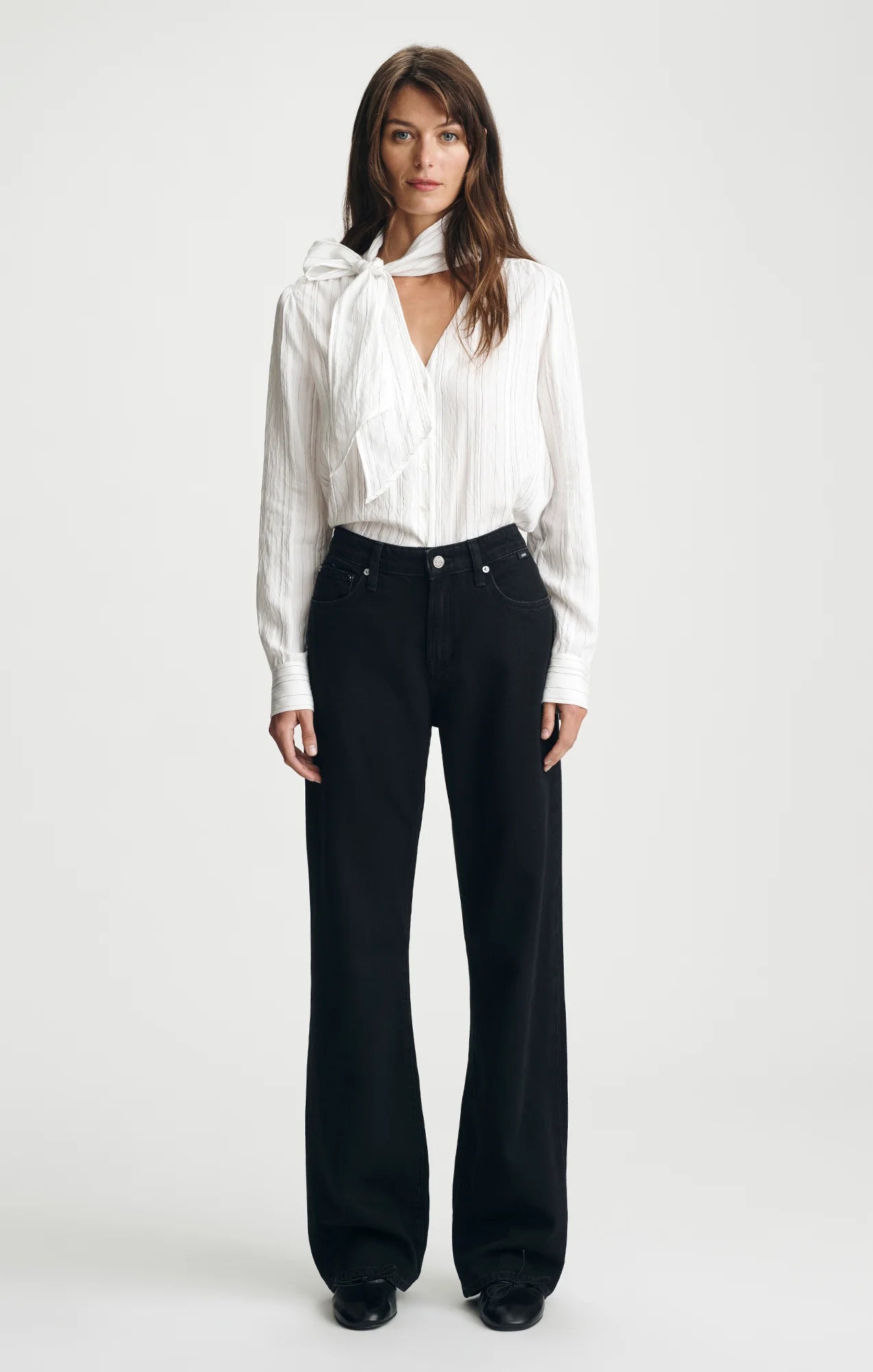 Mavi- Taylor High Rise Straight Leg in Dark Smoke Light Blue Classic 32" Inseam