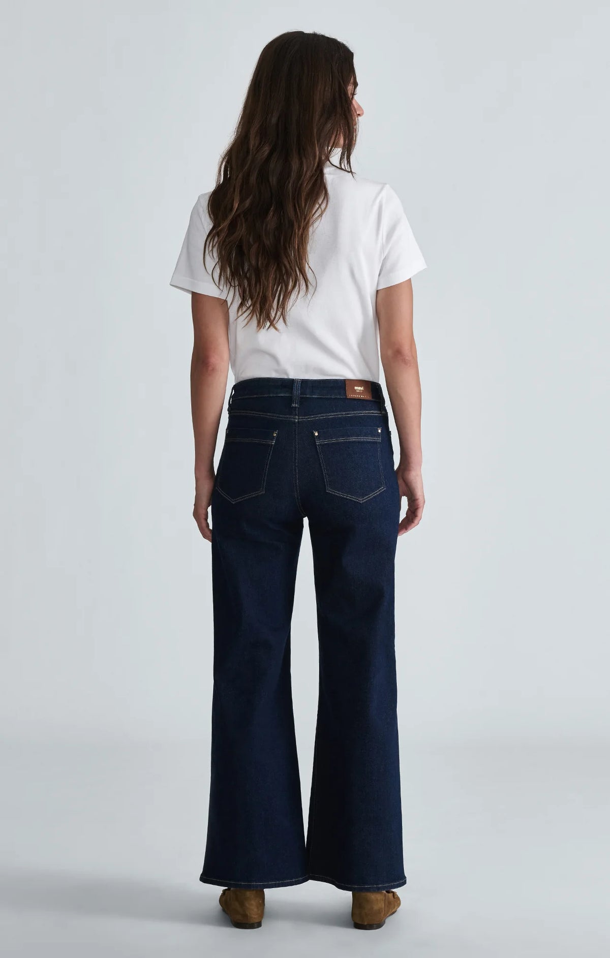 Mavi- Paloma Mid Rise Wide Leg Jeans in Rinse Gold Premium 28" Inseam