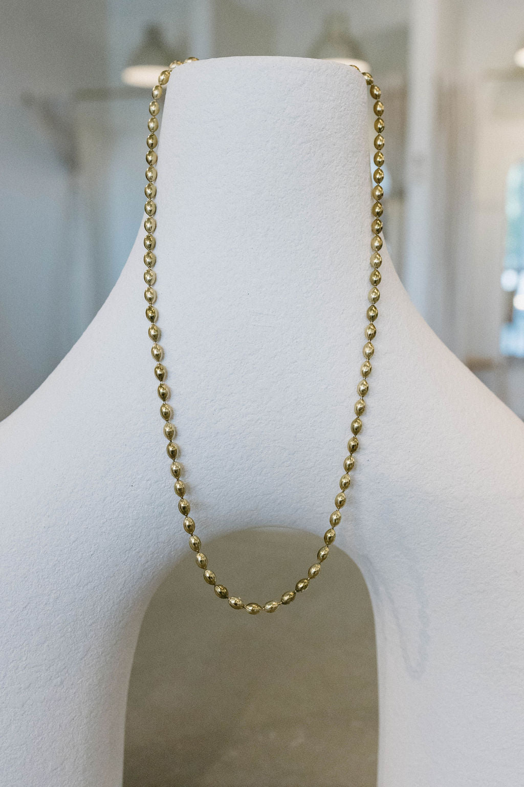 Twisted Baubles- Golden Sunlit Beaded Necklace